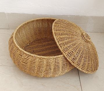 ÖkoStil: cesto rotondo in rattan – robusto, elegante e versatile per scorte e accessori
