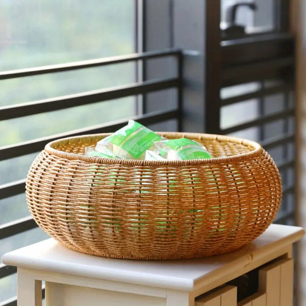ÖkoStil: cesto rotondo in rattan – robusto, elegante e versatile per scorte e accessori