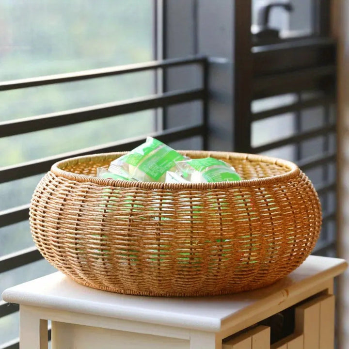 ÖkoStil: cesto rotondo in rattan – robusto, elegante e versatile per scorte e accessori