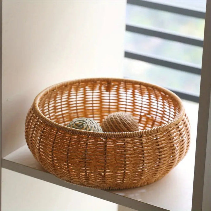 ÖkoStil: cesto rotondo in rattan – robusto, elegante e versatile per scorte e accessori