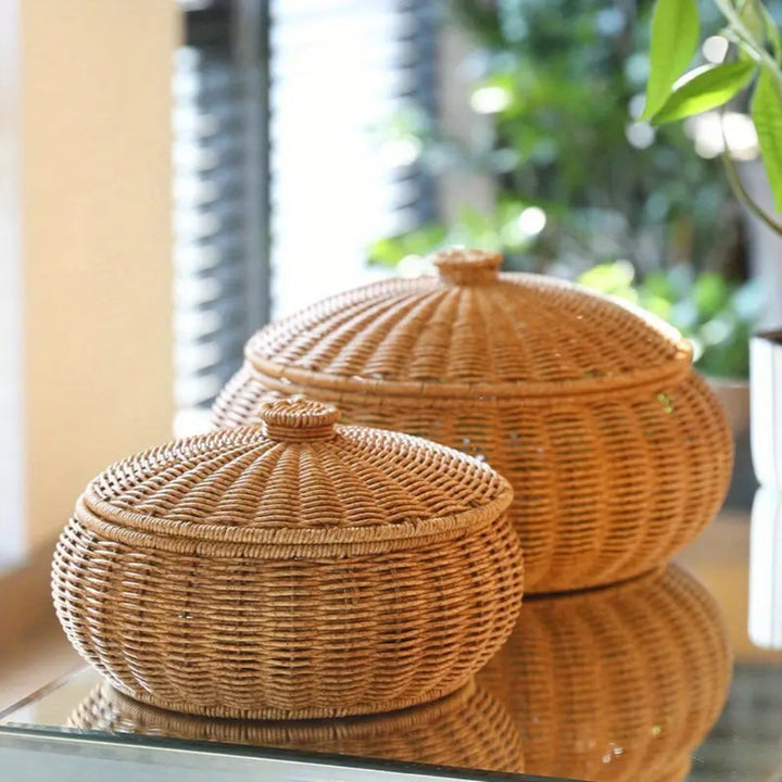 ÖkoStil: cesto rotondo in rattan – robusto, elegante e versatile per scorte e accessori