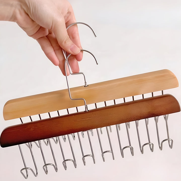 OrganisierenLinie: Appendini in acciaio inox e legno – robusti, girevoli e versatili per accessori e abbigliamento