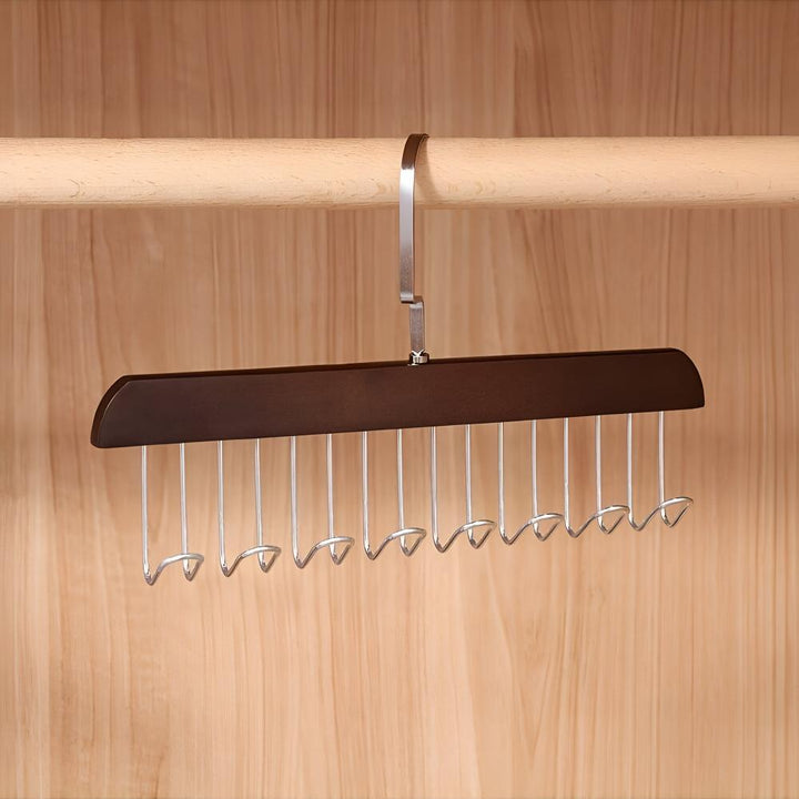 OrganisierenLinie: Appendini in acciaio inox e legno – robusti, girevoli e versatili per accessori e abbigliamento