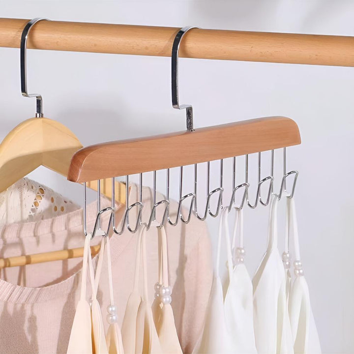 OrganisierenLinie: Appendini in acciaio inox e legno – robusti, girevoli e versatili per accessori e abbigliamento
