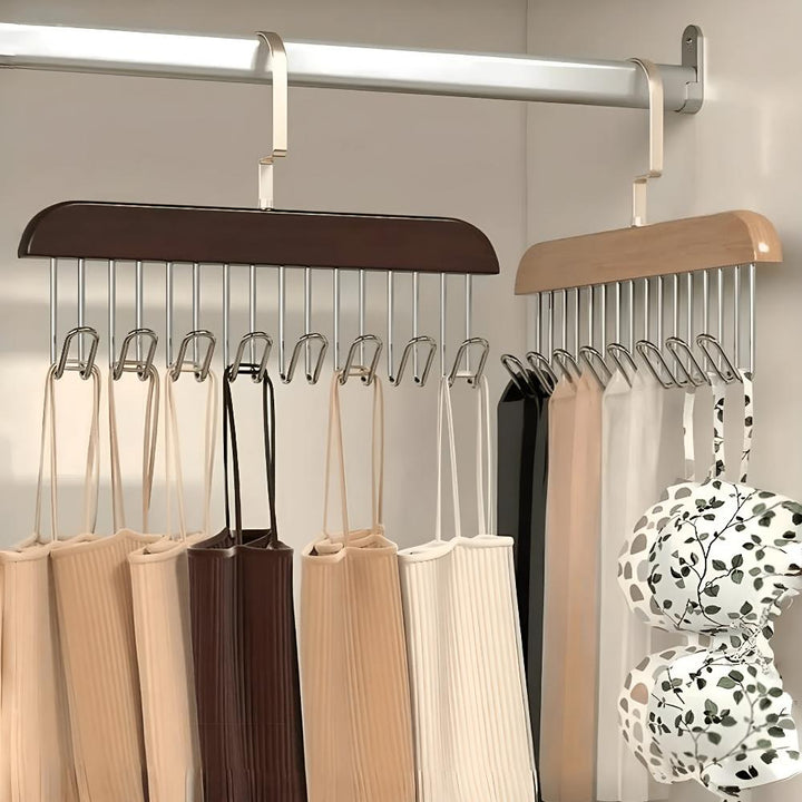 OrganisierenLinie: Appendini in acciaio inox e legno – robusti, girevoli e versatili per accessori e abbigliamento