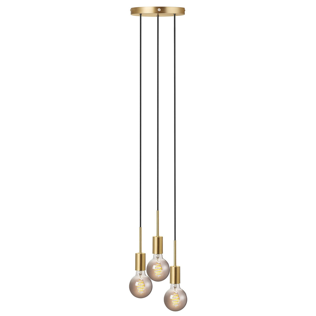 Paco 3 Luci Sospensione, Ottone