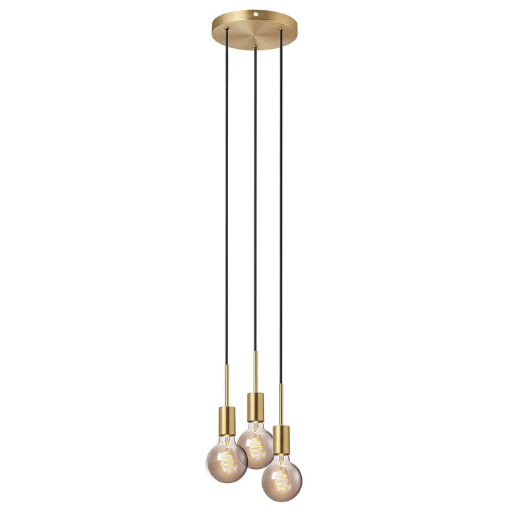 Paco 3 Luci Sospensione, Ottone