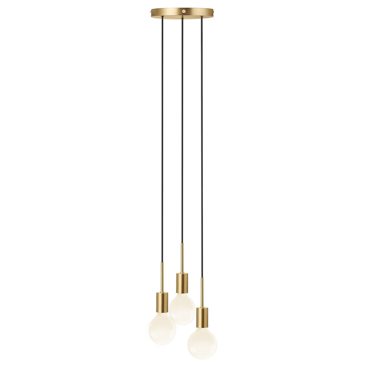 Paco 3 Luci Sospensione, Ottone