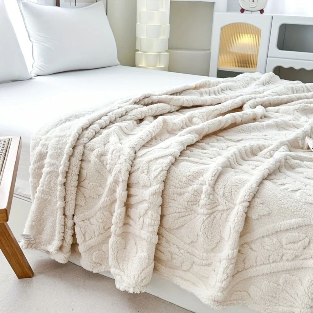 ParisLoom: Coperta in Pile Jacquard – Morbida Coperta per Divano e Letto in Design Francese