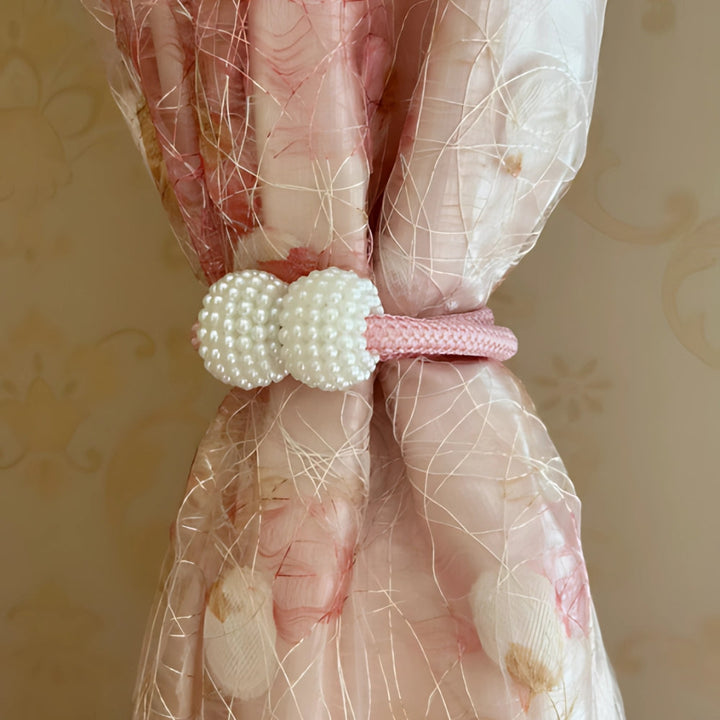 PerlaMagnet: Supporto per tende con perle e magnete – accessorio decorativo in set da 2