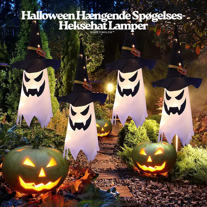 PhantomGlow™ – Lampes de Chapeaux de Sorcière Fantômes Suspendus pour Halloween