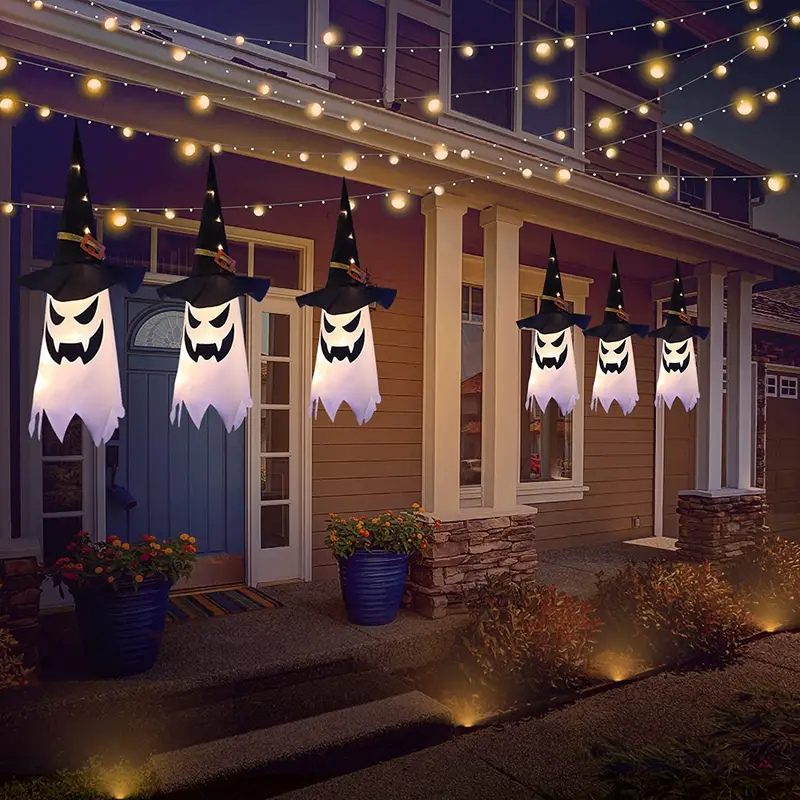 PhantomGlow™ – Lampes de Chapeaux de Sorcière Fantômes Suspendus pour Halloween