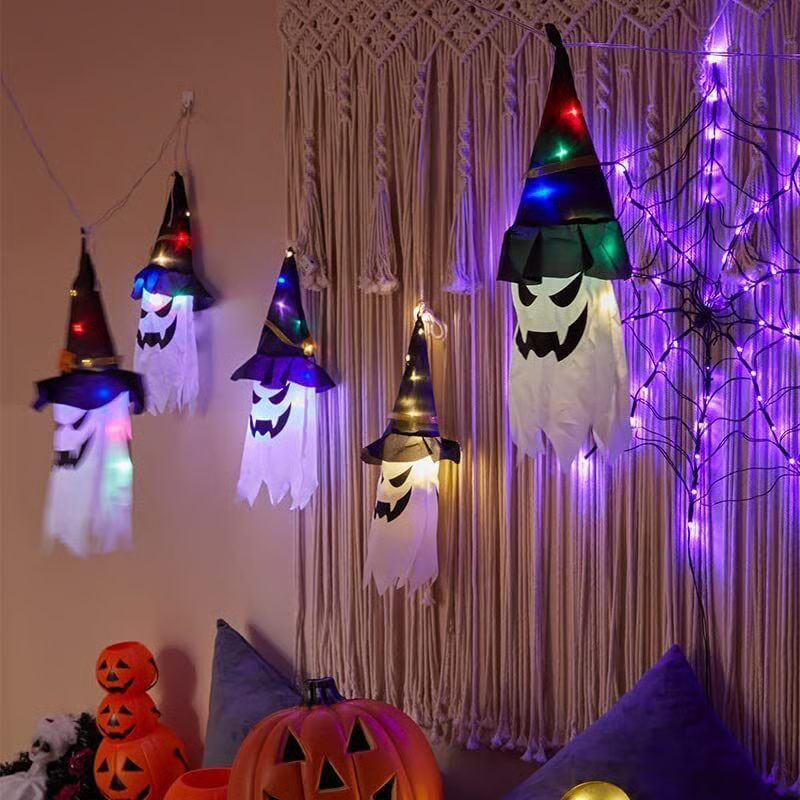 PhantomGlow™ – Lampes de Chapeaux de Sorcière Fantômes Suspendus pour Halloween