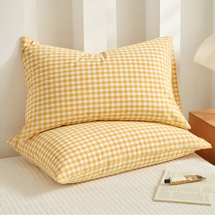PlaidKomfort: Fodera per cuscino a quadri in design classico – facile da curare e decorativa per gli ambienti domestici (2 pezzi)