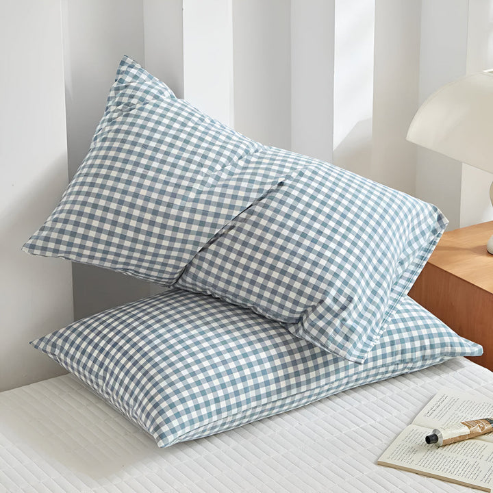 PlaidKomfort: Fodera per cuscino a quadri in design classico – facile da curare e decorativa per gli ambienti domestici (2 pezzi)