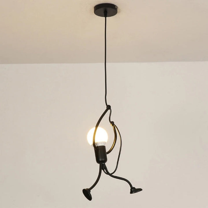 PlayLite: Lampadario Retro Iron Hero – Luce giocosa per camere dei bambini e spazi abitativi