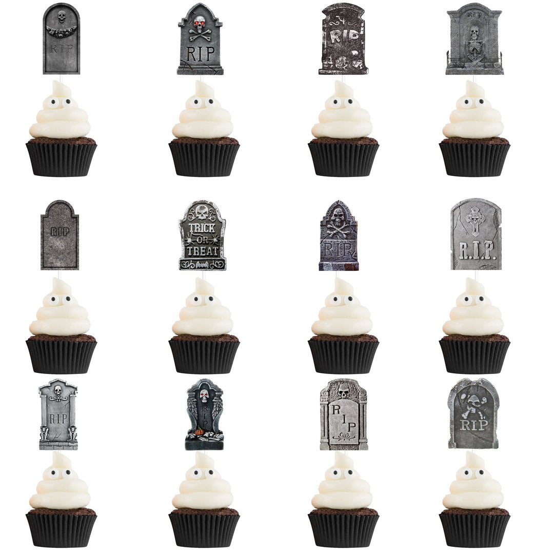 GespenstischeAufsätze™ Decorazioni per Cupcake Halloween Tombcake