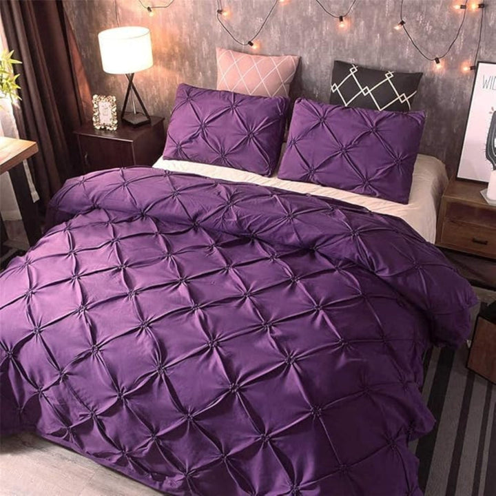 PriseTraum: Set copripiumino moderno – confortevole, resistente e decorativo con eleganti pieghe per la camera da letto