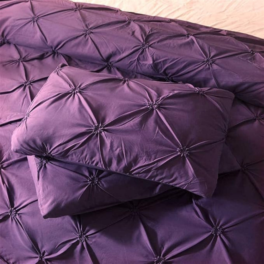 PriseTraum: Set copripiumino moderno – confortevole, resistente e decorativo con eleganti pieghe per la camera da letto