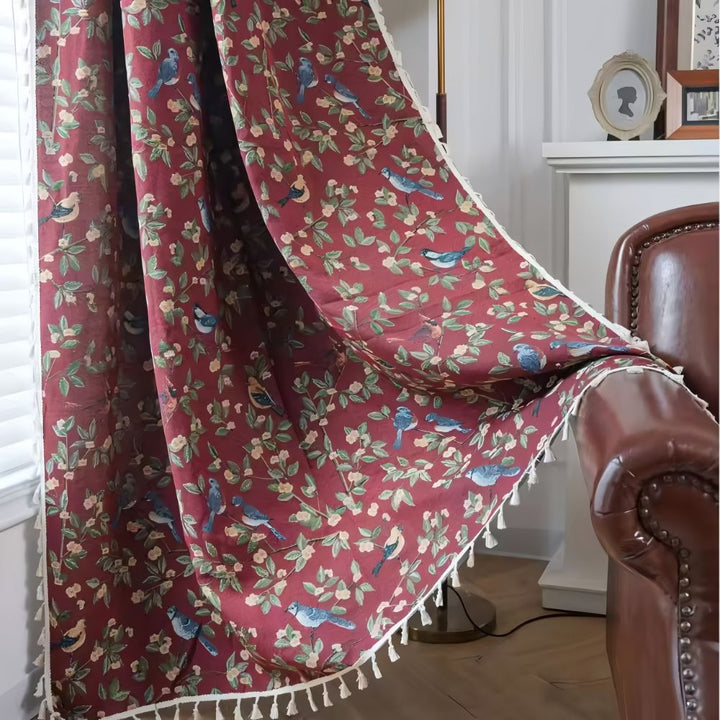 PrismaFlair: Tenda in Jacquard con Frange – elegante e traslucida per camere da letto e cucina