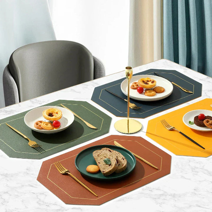 Set da tavola in pelle PU a doppio strato
