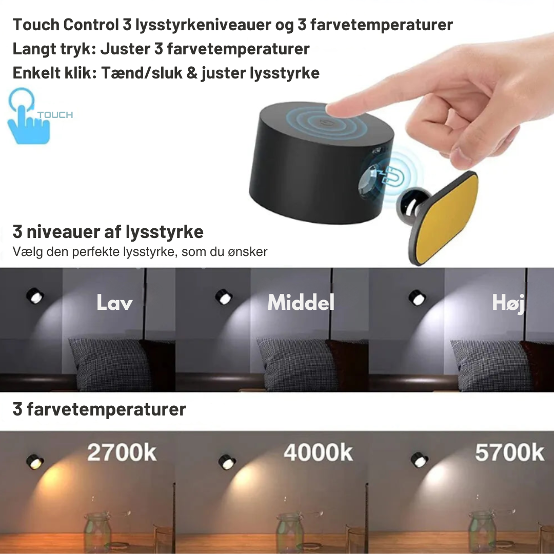 LumiWall™ - Lampada da parete LED ricaricabile