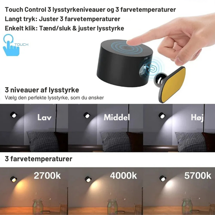 LumiWall™ - Lampada da parete LED ricaricabile