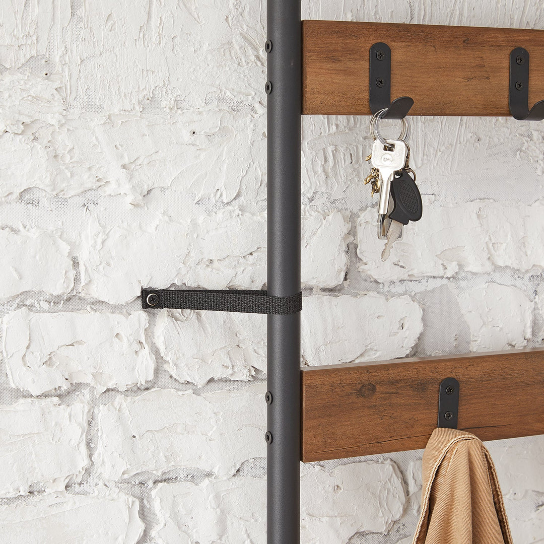 RaumGestell: Appendiabiti in metallo – organizer stabile con ripiano per scarpe e scaffale, compatto e multifunzionale per corridoio e camera da letto