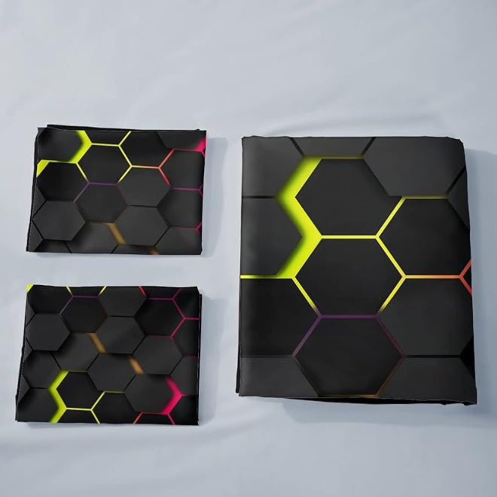 RaumLeben: Set copripiumino decorativo – morbido, traspirante e durevole con esclusivo motivo geometrico per la casa