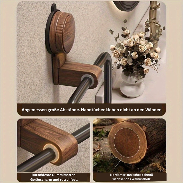 RectaLinie: Porta asciugamani da bagno – elegante supporto in alluminio, stabile e salvaspazio senza forare per bagni moderni