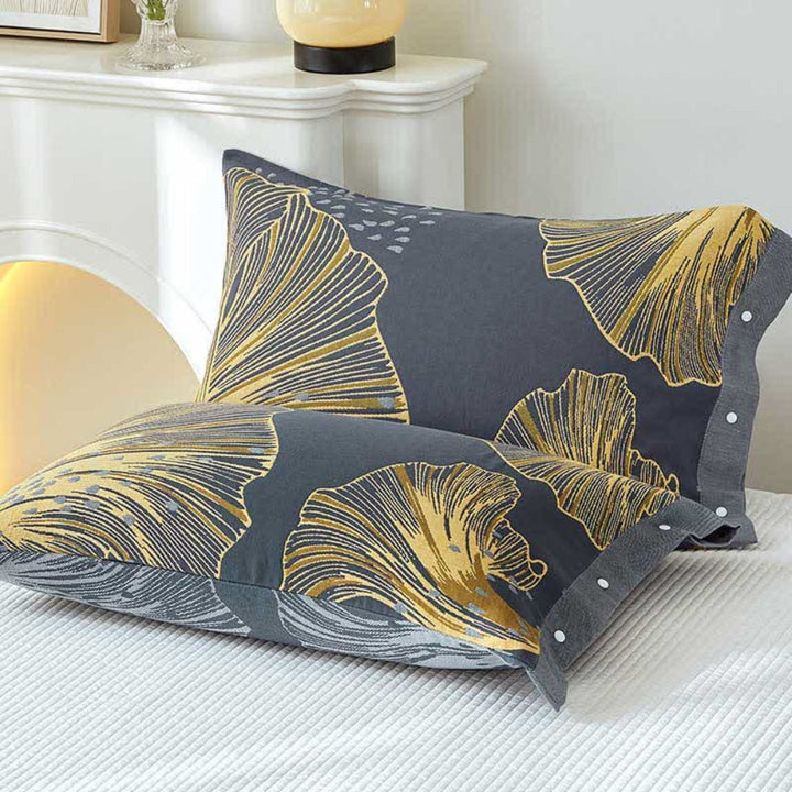 ReineBlume: Fodera per cuscino con stampa floreale e chiusura a bottoni – elegante e durevole (set da 2)