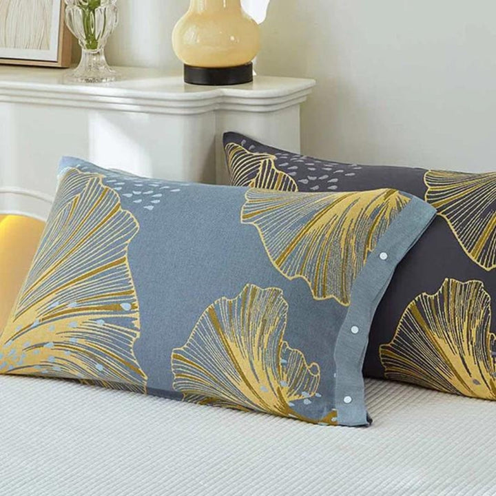 ReineBlume: Fodera per cuscino con stampa floreale e chiusura a bottoni – elegante e durevole (set da 2)