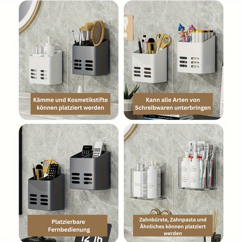 ReinerRaum: Mensola da doccia – mensola in plastica multifunzionale, impermeabile e appesa senza forare per cosmetici e accessori