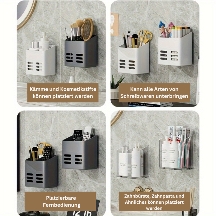 ReinerRaum: Mensola da doccia – mensola in plastica multifunzionale, impermeabile e appesa senza forare per cosmetici e accessori