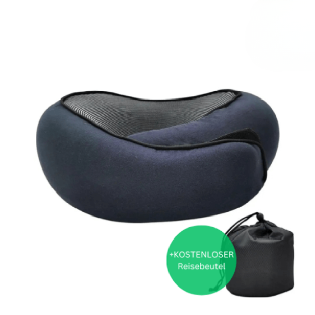 ReiseKomfort: Cuscino ortopedico per il collo – Memory Foam ed ergonomico per aereo e ufficio