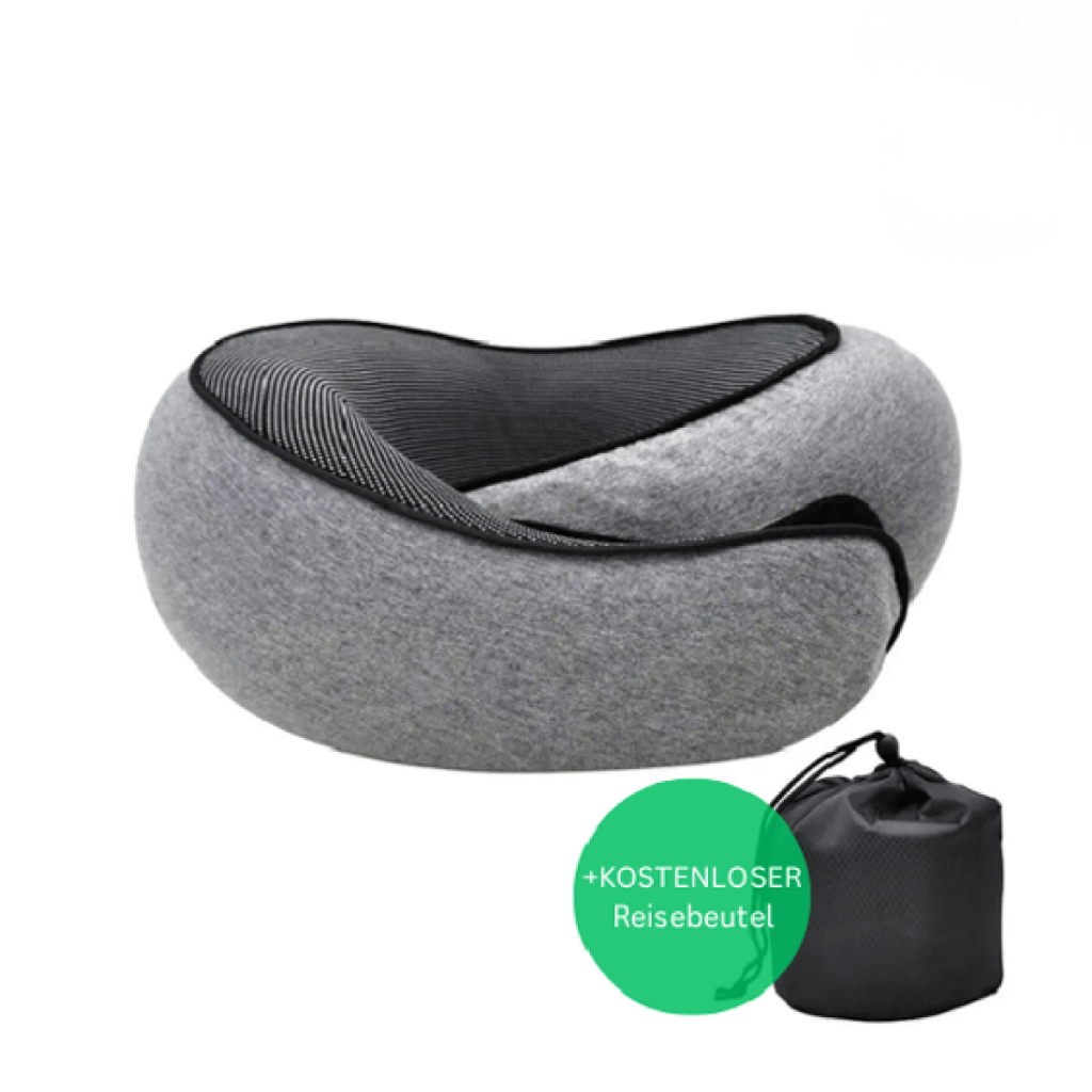 ReiseKomfort: Cuscino ortopedico per il collo – Memory Foam ed ergonomico per aereo e ufficio