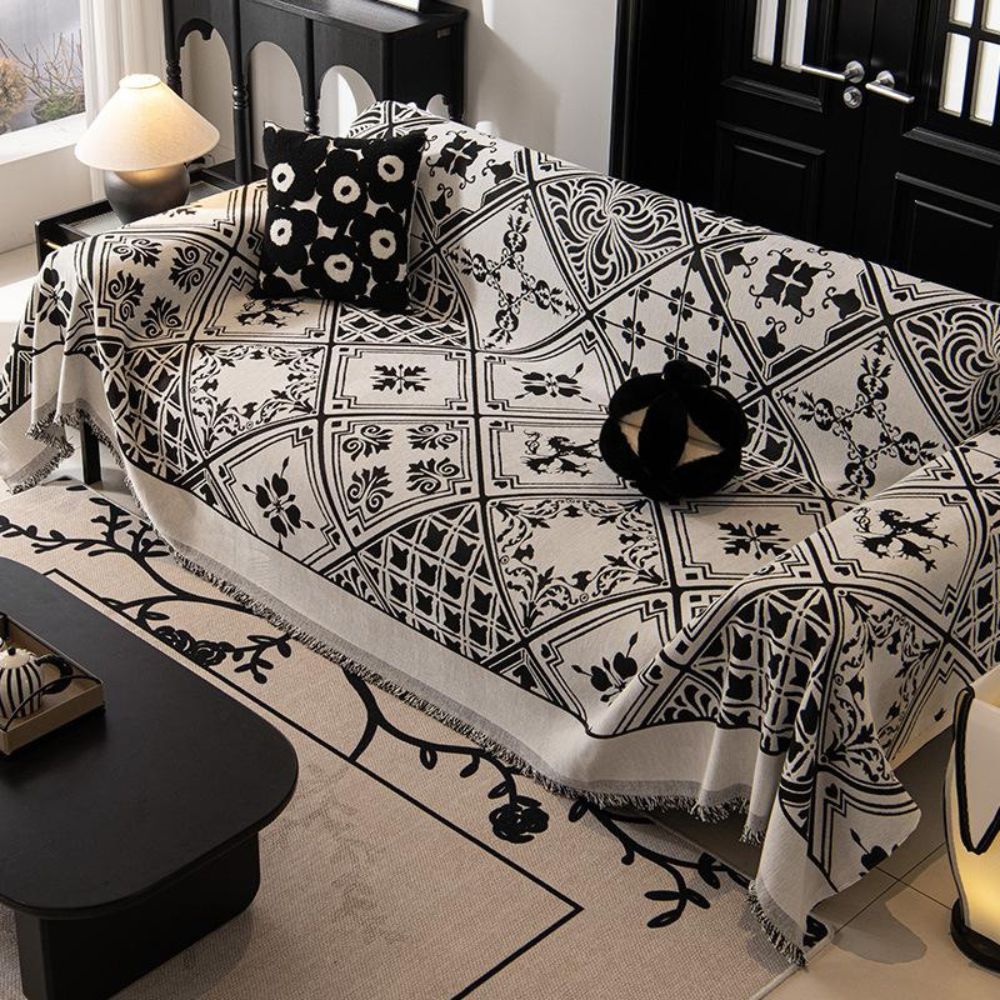 RenaissanceLinie: Copertura per divano in pregiato chenille con motivo decorativo e tatto accogliente – per divano e zona giorno