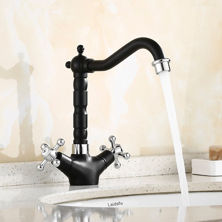 RetroFlow: Rubinetto da lavabo vintage in design antico – Rubinetto elegante per bagni nostalgici