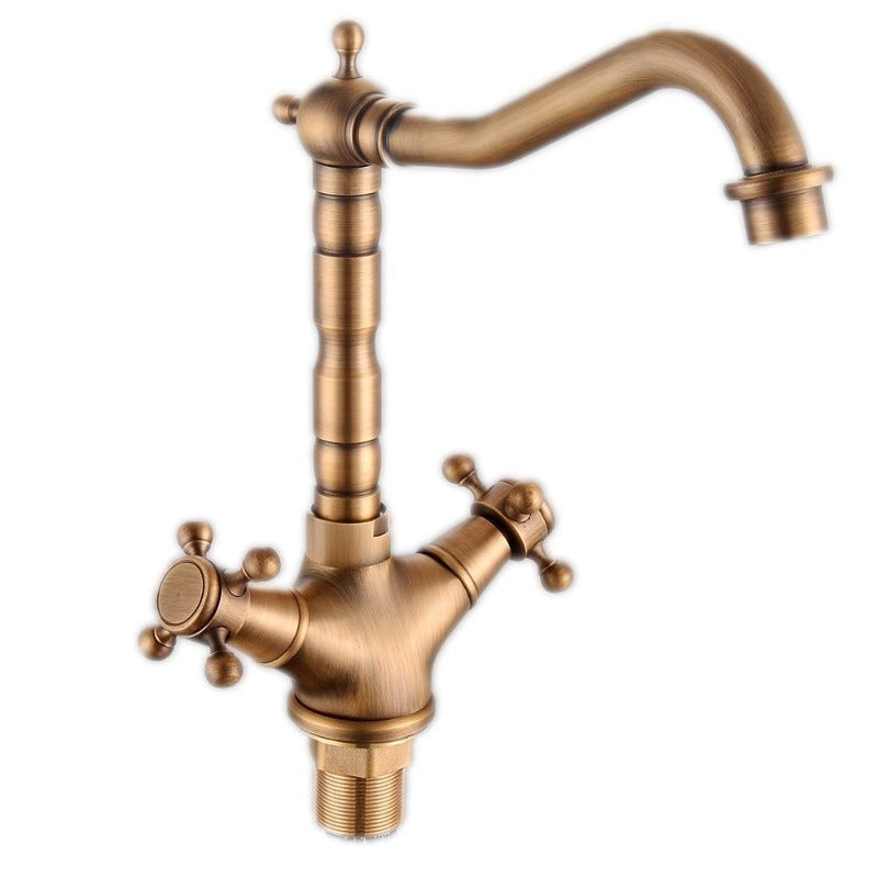 RetroFlow: Rubinetto da lavabo vintage in design antico – Rubinetto elegante per bagni nostalgici