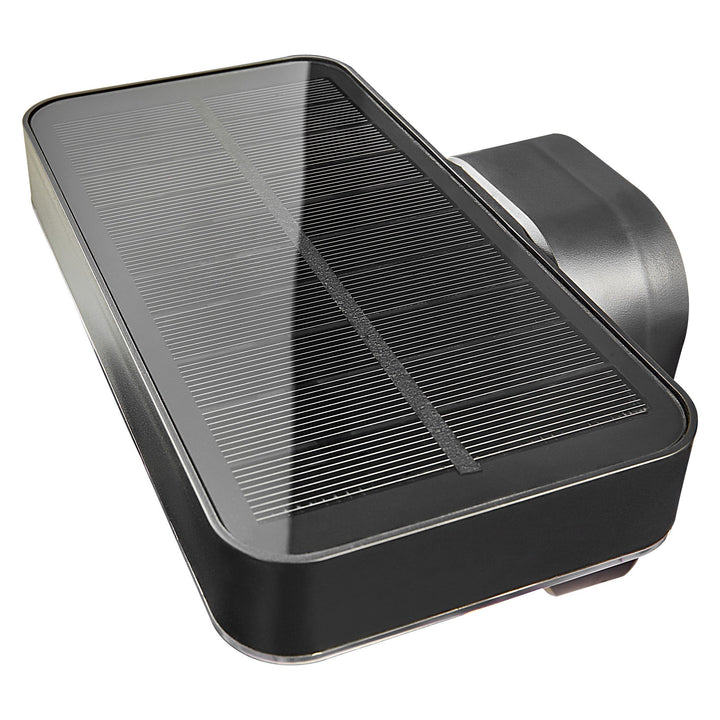 Luce da parete solare LED quadrata Rica per esterni, nera