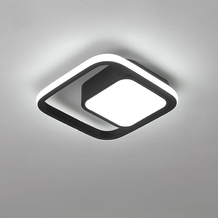RingÉlégance: Lampada a soffitto a doppio anello LED moderna – elegante ed efficiente dal punto di vista energetico per corridoi e aree living