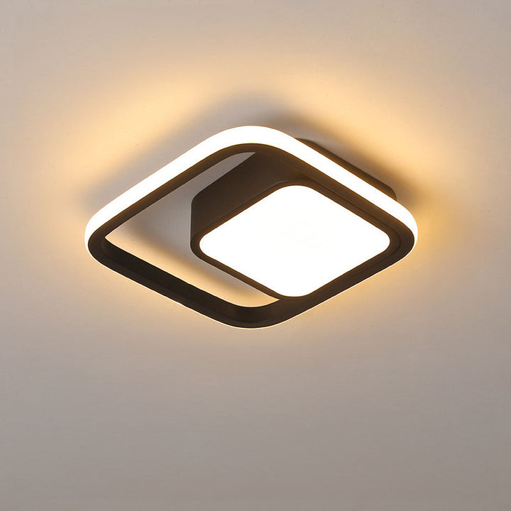 RingÉlégance: Lampada a soffitto a doppio anello LED moderna – elegante ed efficiente dal punto di vista energetico per corridoi e aree living