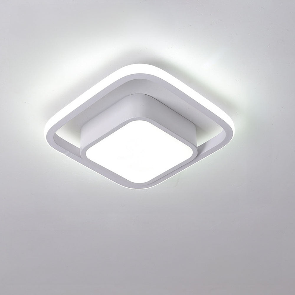 RingÉlégance: Lampada a soffitto a doppio anello LED moderna – elegante ed efficiente dal punto di vista energetico per corridoi e aree living
