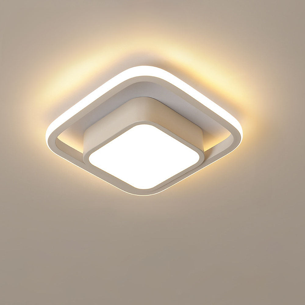 RingÉlégance: Lampada a soffitto a doppio anello LED moderna – elegante ed efficiente dal punto di vista energetico per corridoi e aree living