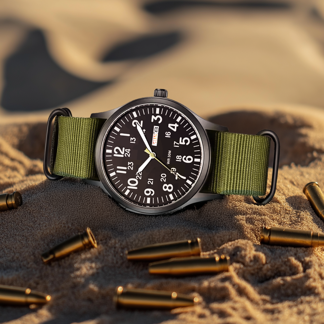 Orologio da uomo sostenibile per esterni – design resistente all&