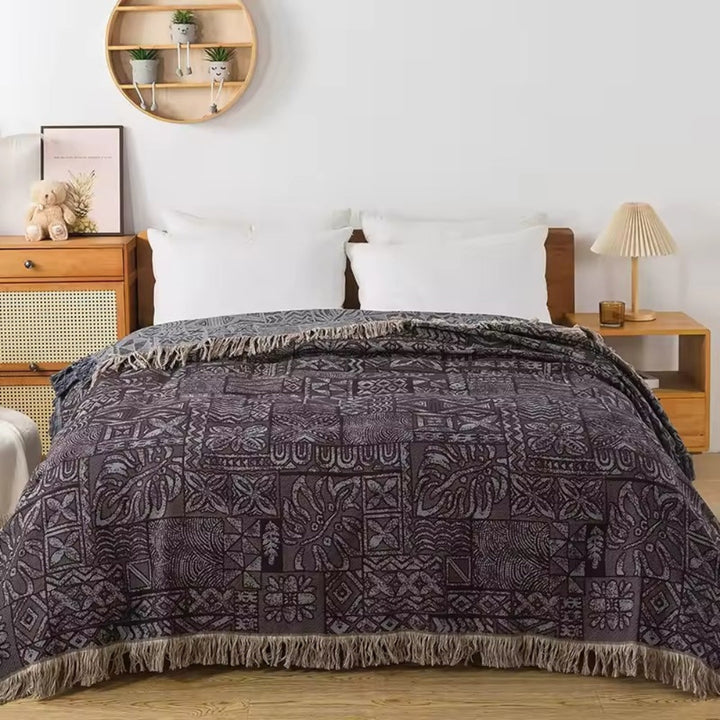 RomantikAura: Coperte in cotone con design floreale, leggero strato di mussola e morbida consistenza – per divano e soggiorno