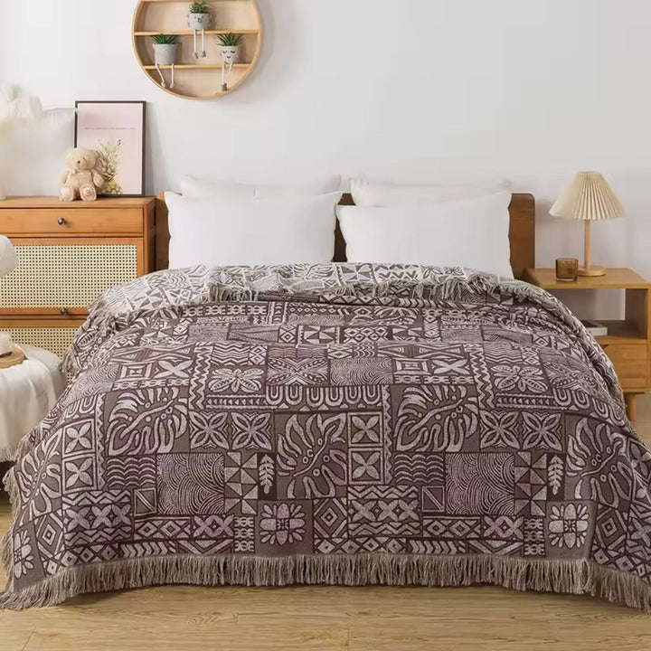 RomantikAura: Coperte in cotone con design floreale, leggero strato di mussola e morbida consistenza – per divano e soggiorno