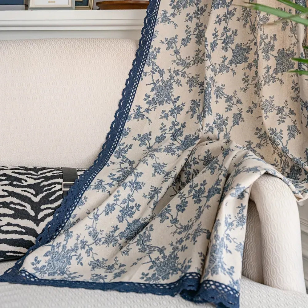 RomantikMaribelle: Tenda in stile country con pizzo floreale – accogliente e decorativa per aree living e camere da letto