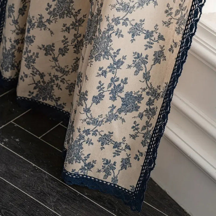 RomantikMaribelle: Tenda in stile country con pizzo floreale – accogliente e decorativa per aree living e camere da letto