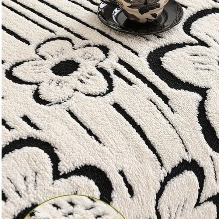 Rosalia: Copripoltrona in microfibra morbida con motivo floreale ricamato e struttura decorativa – per divano e soggiorno